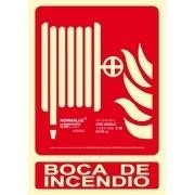 SEÑAL NORMALIZADA BOCA DE INCENDIO PVC SERIGRAFIADA 1 TINTA + FOTOLUMINISCENTE CLASE B R.6171-03H RJ