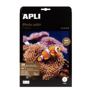 PAPEL FOTOGRAFICO A4 SATINADO (25H) 240gr. APLI R.10415