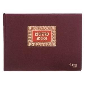 LIBRO REGISTRO SOCIOS Fº APAISADO 100H NUMERADAS DOHE REF. 09914
