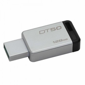 MEMORIA USB 128GB 3,0 CARCASA METÁLICA NEGRO KINGSTON DATATRAVELER
