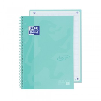 CUADERNO A4 80H 90gr. EUROPEAN BOOK 1 ICE MINT PASTEL SOFT TOUCH OXFORD R.400117274