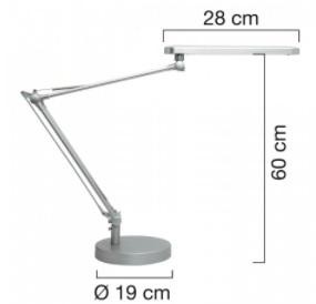Lámpara de escritorio LED MAMBO GRIS METALIZADO