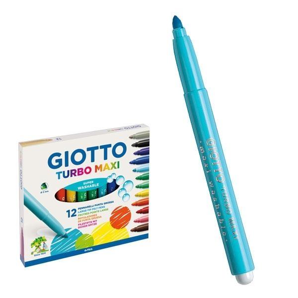 ROTULADORES GIOTTO TURBO MAXI (12u.) COLOR AZUL CELESTE F456028