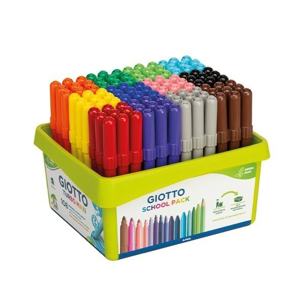 ROTULADORES GIOTTO TURBO MAXI SCHOOLPACK (108u.) COLORES SURTIDOS F524000