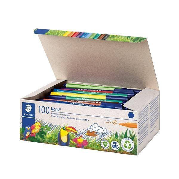 ROTULADORES NORIS CLUB 326 (100u.) CLASS PACK 1,0mm. TINTA ANTISECADO STAEDTLER R.326 C100