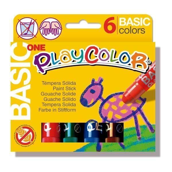 TEMPERA SOLIDA (6u.) COL.SURTIDOS PLAYCOLOR ONE R.10711