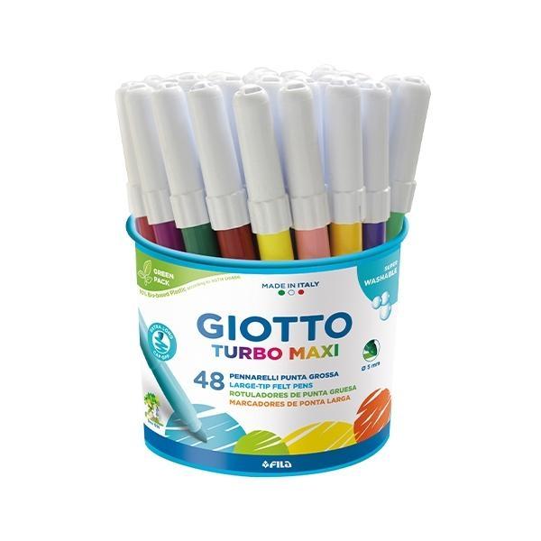 ROTULADORES GIOTTO TURBO MAXI (BOTE 48u.) COLORES SURTIDOS F521400