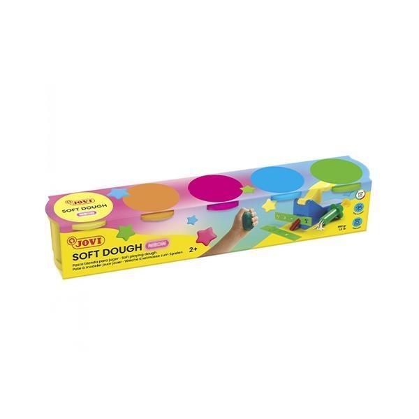 PASTA PARA MODELAR SOFT BLANDIVER (5 BOTES) 110gr COLORES SURTIDOS NEON JOVI REF.405F