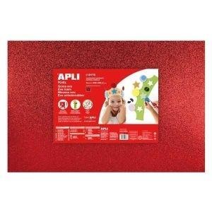 GOMA EVA 60x40cm PURPURINA ROJO (3 UDS) APLI REF. 13172