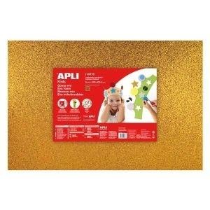 GOMA EVA 60x40cm PURPURINA ORO (3 UDS) APLI REF. 13175