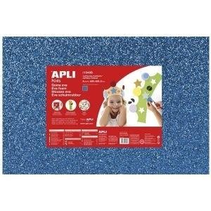 GOMA EVA 60x40cm PURPURINA AZUL (3 UDS) APLI REF. 13435