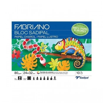 BLOC MANUALIDADES PAPEL CHAROL (10H) 24X32cm. SADIPAL R.S0400007