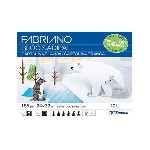 BLOC MANUALIDADES CARTULINA BLANCA (10H) 24X32cm. SADIPAL R.S0400003