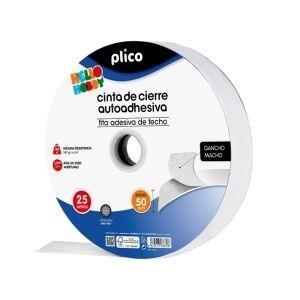 CREMALLERA TEXTIL (VELCRO) 50mmX25m MAHO BLANCO PLICO REF. 13346