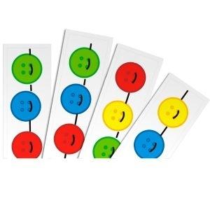 BOTONES ENSARTABLES 140 UDS 10 CORDONES Y 24 FICHAS MINILAND REF. 31715