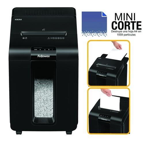 DESTRUCTORA FELLOWES AUTO-MAX 100M MINI CORTE 4X10mm. P4 23L. R.4629201