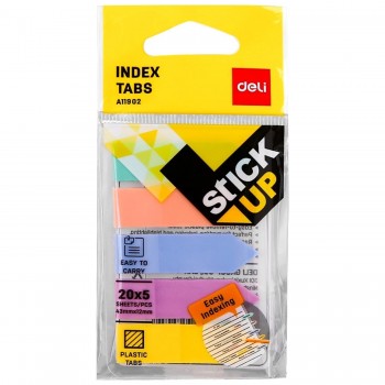 INDICE MARCADOR ADHESIVO 5COL. X20H 44x12mm COL. PASTEL DELI REF. EA11902