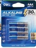 PILAS ALCALINAS AAA LR03 (4 uds.) DELI REF. E18505