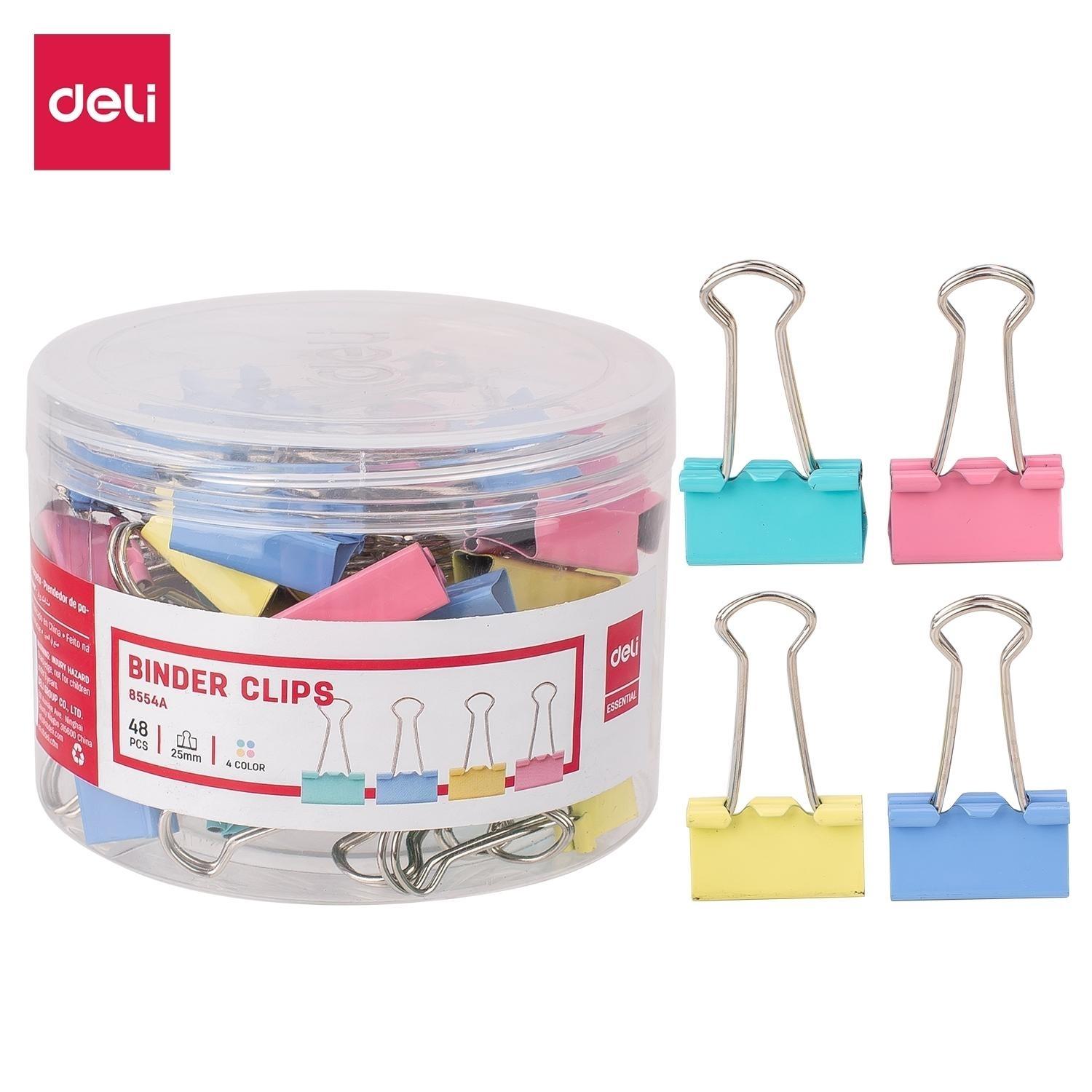 PINZAS PALA ABATIBLE 19mm. (BOTE 40u.) E8555A COL. PASTEL SURTIDOS DELI R.486010