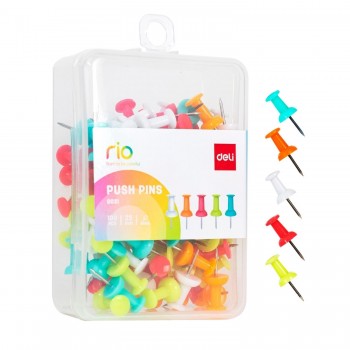 PUSH PIN (100 UDS) COLORES DELI REF. E0031