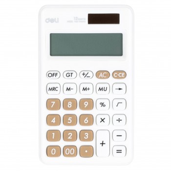 CALCULADORA DELI BOLSILLO 12 DIGITOS EM120 BLANCO