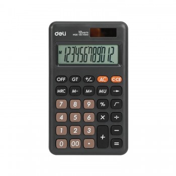 CALCULADORA DELI BOLSILLO 12 DIGITOS EM120 NEGRO