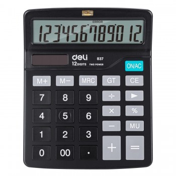 CALCULADORA SOBREMESA 12 DIGITOS DELI EM837 NEGRO