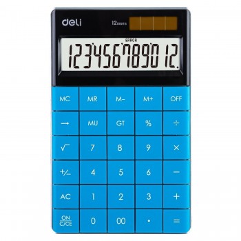 CALCULADORA SOBREMESA 12 DIGITOS DELI E1589 AZUL