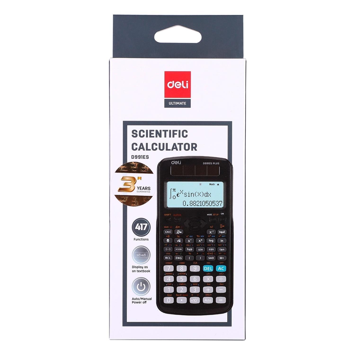 CALCULADORA CIENTIFICA DELI ED991ES 12 DIGITOS NEGRO R.489018