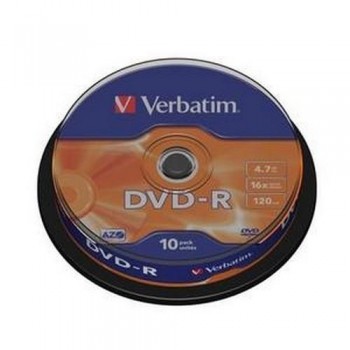DVD -R 4.7GB 16X BOBINA 10 UNIDADES ADVANCED AZO VERBATIM