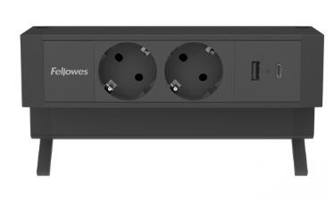 REGLETA SOBREMESA 2 TOMAS FELLOWES NEGRO REF. 100137182