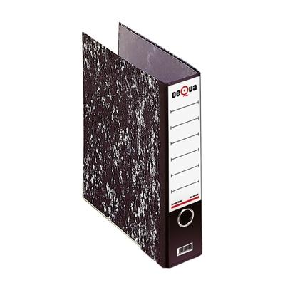 ARCHIVADOR A4 SIN RADO JASPEADO NEGRO DEQUA R.10154