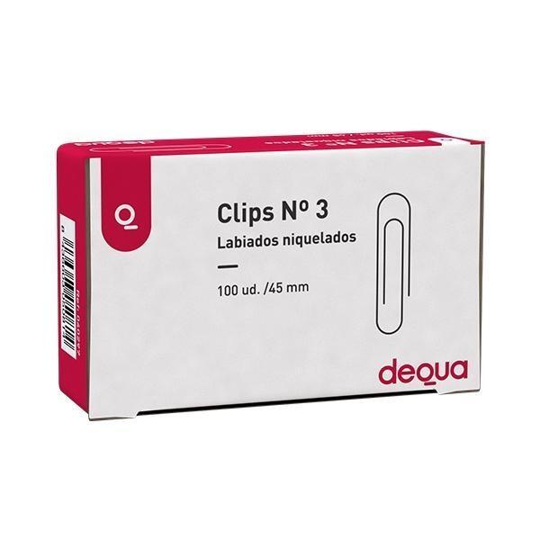 CLIPS LABIADOS NIQUELADOS Nº3 (100u.) 42mm. DEQUA R.780297