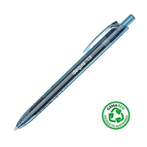 BOLIGRAFO GEL AZUL RETRACTIL ECO DEQUA 1,0mm. R.780320