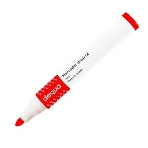 ROTULADOR PIZARRA BLANCA PUNTA REDONDA DEQUA ROJO TRAZO 2-3mm. R.780325