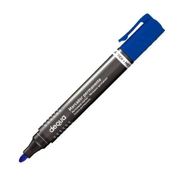 ROTULADOR PERMANENTE AZUL DEQUA  PUNTA CONICA 1,5-3mm. R.780347