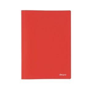 CARPETA FUNDAS A4 (20) PP TRANSLUCIDO ROJO DEQUA R.780375