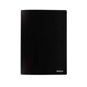CARPETA FUNDAS FOLIO (10) PP OPACO NEGRO DEQUA R.780399