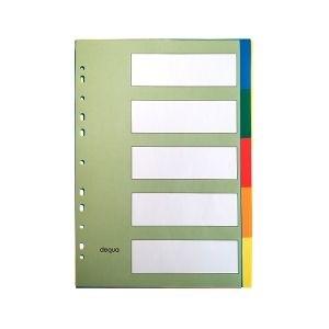 SEPARADORES A4 (5H) PP COLORES DEQUA R.780410