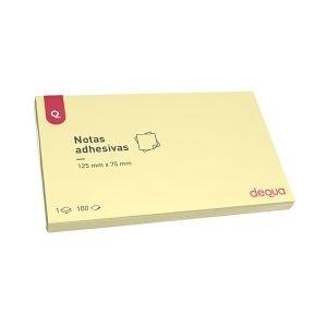 NOTAS ADHESIVAS 75X15 DEQUA (100H) AMARILLO R.780415