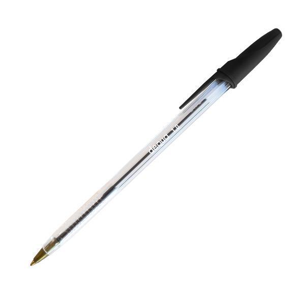 BOLIGRAFO TINTA ACEITE PUNTA 1,0mm. C/CAPUCHON NEGRO DEQUA R.780420