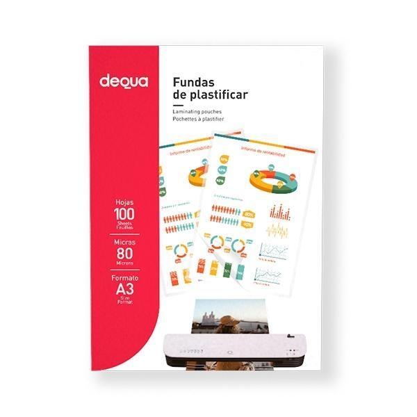 CARTERITAS PLASTIFICAR DIN A3 80 MICRAS (100u.) DEQUA R.780444