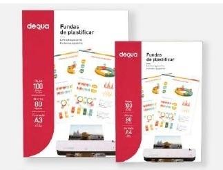 CARTERITAS PLASTIFICAR DIN A3 125 MICRAS (100u.) DEQUA R.780445