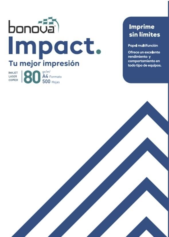 PAPEL DIN A4 (500H) 80gr. BLANCO BONOVA IMPACT R.780466
