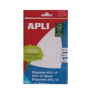 ETIQUETAS APLI (10H) 8X12mm. (1.200 ETIQ.) R.1632