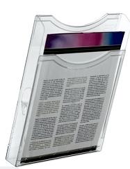 PORTAFOLLETOS MURAL A4 VERTICAL ARCHIPLAY TRANSP. 1 COMPART. 300X235X35mm. R.6121 CS TP