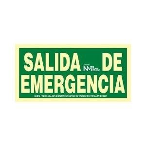 SEÑAL NORMALIZADA SALIDA EMERGENCIA (2 UDS) 300x160mm VERDE REF. 6170-15H VE