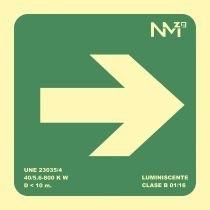 SEÑAL NORMALIZADA "FLECHA DERECHA" 224X224mm. VERDE R.6170-10HD VE
