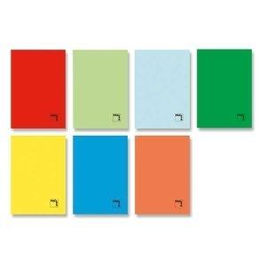 LIBRETA GRAPADA A5+ 48H 70gr. PACSA CUAD. 6x6mm C/MARGEN COL. SURTIDOS REF. 20339