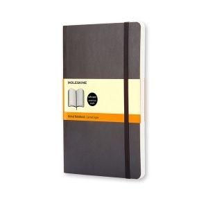 CUADERNO 9x145cm 192H 70gr TAPA BLANDA MOLESKINE RAYAS NEGRO REF. QP611